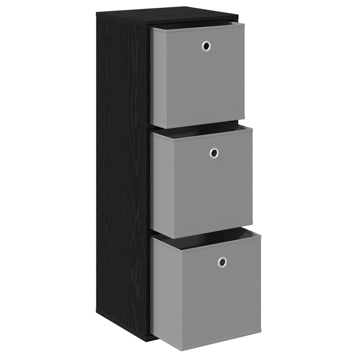 vidaXL Πλαϊνό γραφείο με συρτάρι Μαύρη Οξυά 35 x 32 x 99,5 εκ