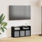 vidaXL Χαμηλό γραφείο με συρτάρι Μαύρη Οξυά 72 x 22,5 x 38 εκ