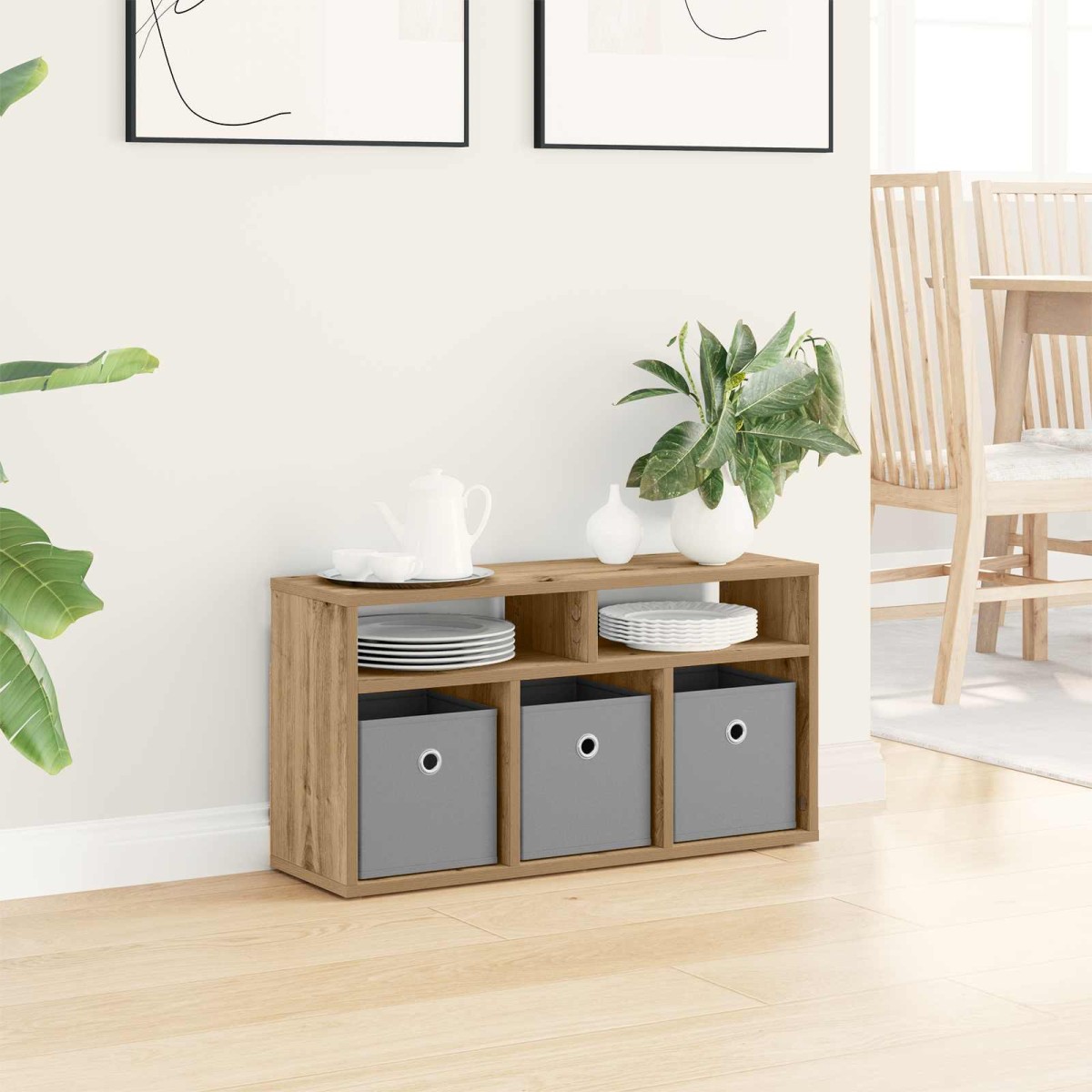 vidaXL Χαμηλό γραφείο 72 x 22,5 x 38 εκ Artisan Oak