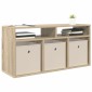 vidaXL Χαμηλό γραφείο με συρτάρι Δρύς Sonoma 87 x 27,5 x 43 εκ