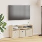 vidaXL Χαμηλό γραφείο με συρτάρι Δρύς Sonoma 87 x 27,5 x 43 εκ