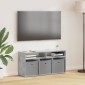 vidaXL Χαμηλό γραφείο με συρτάρι Σκυρόδεμα Γκρι 87 x 27,5 x 43 εκ