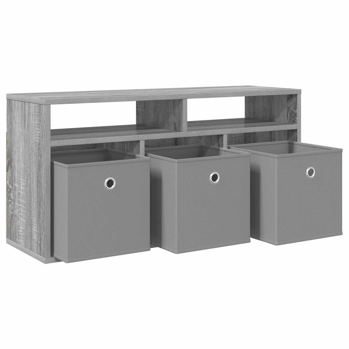 vidaXL Χαμηλό γραφείο με συρτάρι Γκρίζο Σονομα 87 x 27,5 x 43 εκ