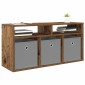 vidaXL Χαμηλό γραφείο με συρτάρι Παλιό ξύλο 87 x 27,5 x 43 εκ