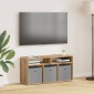 vidaXL Χαμηλό γραφείο 87 x 27,5 x 43 εκ Artisan Oak