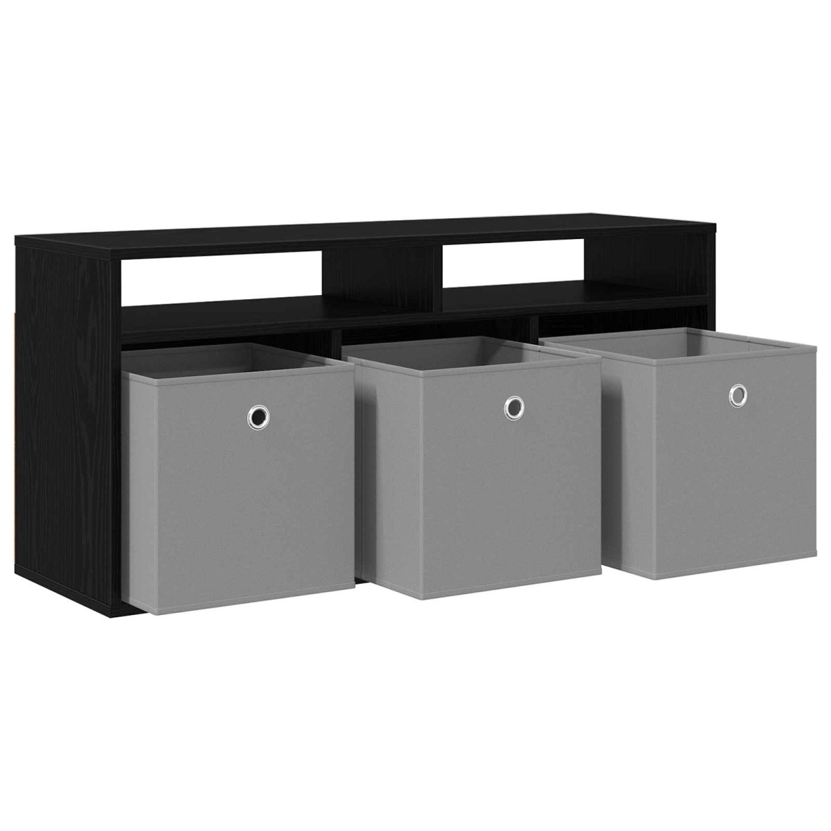 vidaXL Χαμηλό γραφείο με συρτάρι Μαύρη Οξυά 102 x 32 x 48,5 εκ.