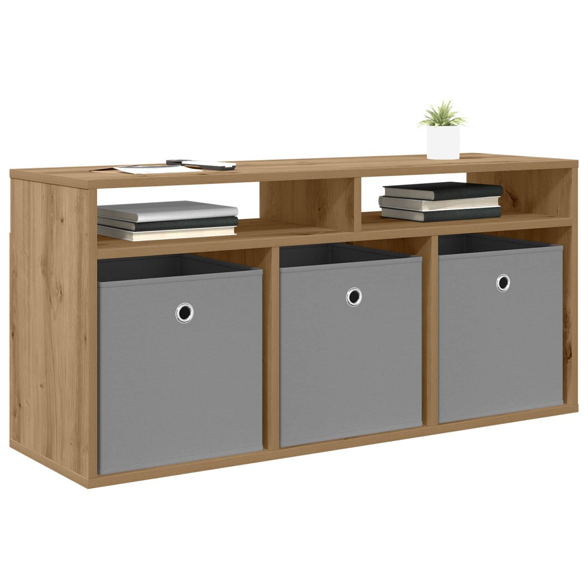 vidaXL Χαμηλό γραφείο 102 x 32 x 48,5 εκ. Artisan Oak