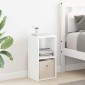 vidaXL Κομοδίνο 2 τμχ. Λευκό 25,5 x 22 x 49,5 εκ Επεξεργασμένο Ξύλο