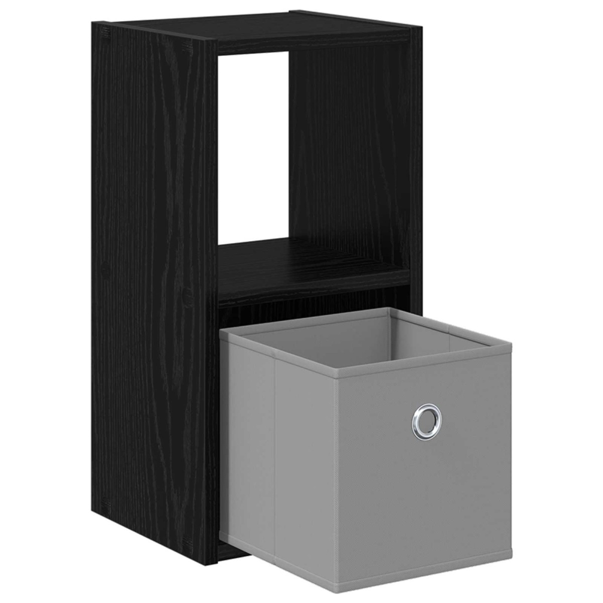vidaXL Κομοδίνο 2 τμχ. Μαύρη Οξυά 25,5 x 22 x 49,5 εκ