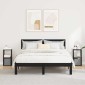 vidaXL Κομοδίνο 2 τμχ. Μαύρη Οξυά 25,5 x 22 x 49,5 εκ