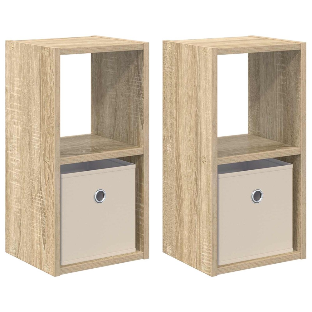 vidaXL Κομοδίνο 2 τμχ. Δρύς Sonoma 25,5 x 22 x 49,5 εκ