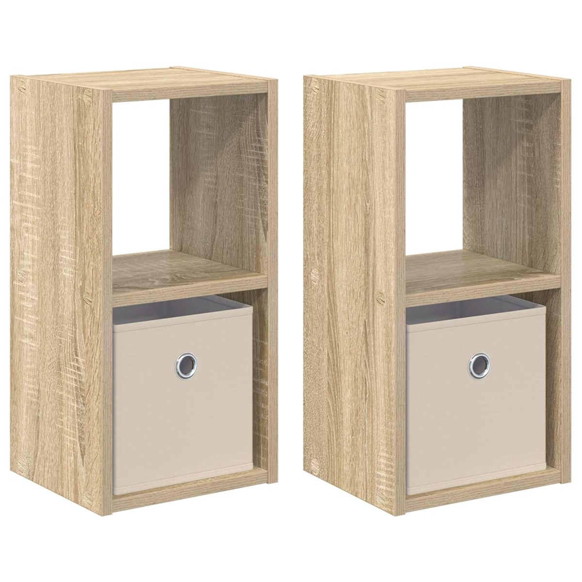 vidaXL Κομοδίνο 2 τμχ. Δρύς Sonoma 25,5 x 22 x 49,5 εκ