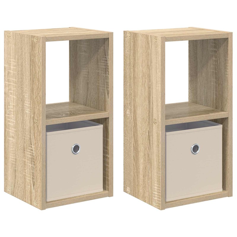 vidaXL Κομοδίνο 2 τμχ. Δρύς Sonoma 25,5 x 22 x 49,5 εκ