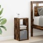 vidaXL Κομοδίνο Καπνιστό Δρύς 25,5 x 22 x 49,5 εκ Επεξεργασμένο Ξύλο