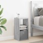 vidaXL Κομοδίνο Γκρίζο Σονομα 25,5 x 22 x 49,5 εκ Επεξεργασμένο Ξύλο