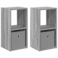 vidaXL Κομοδίνο 2 τμχ. Γκρίζο Σονομα 25,5 x 22 x 49,5 εκ
