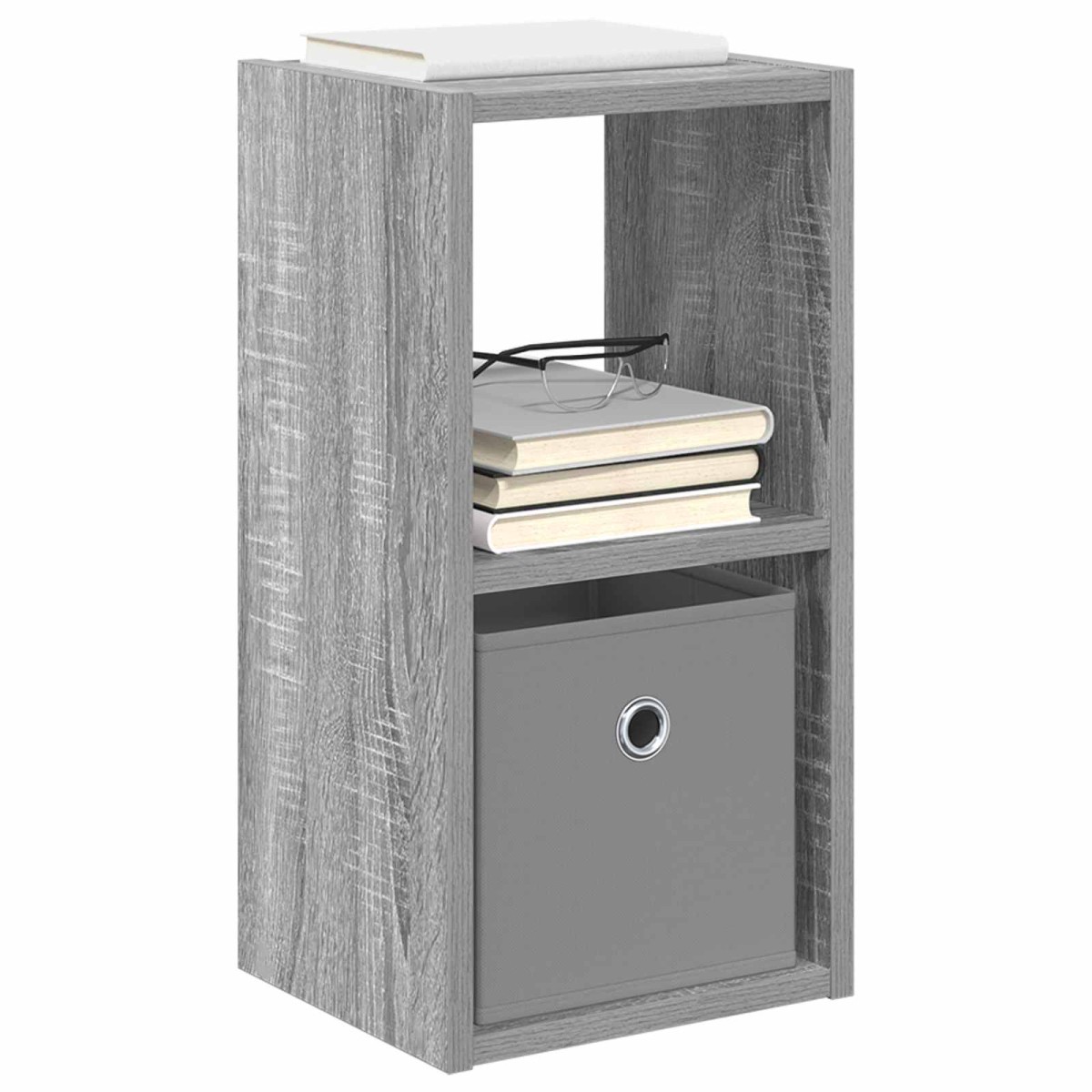 vidaXL Κομοδίνο 2 τμχ. Γκρίζο Σονομα 25,5 x 22 x 49,5 εκ