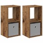 vidaXL Κομοδίνο 2 τμχ. Παλιό ξύλο 25,5 x 22 x 49,5 εκ