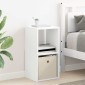 vidaXL Κομοδίνο Λευκό 30,5 x 27 x 59,5 εκ Επεξεργασμένο Ξύλο