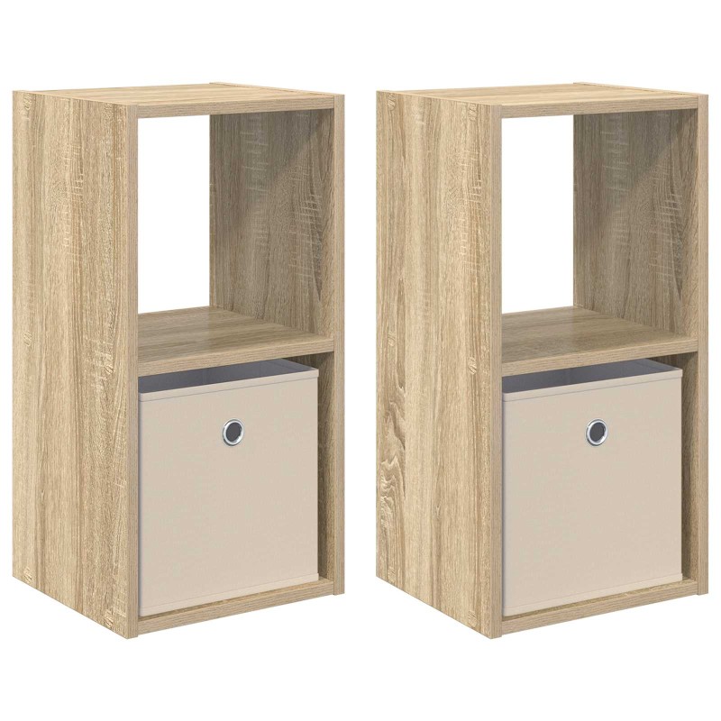 vidaXL Κομοδίνο 2 τμχ. Δρύς Sonoma 30,5 x 27 x 59,5 εκ