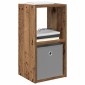 vidaXL Κομοδίνο 2 τμχ. Παλιό ξύλο 30,5 x 27 x 59,5 εκ