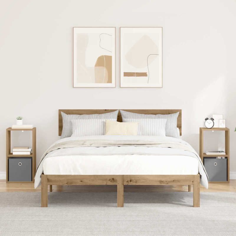 vidaXL Κομοδίνο 2 τμχ. Artisan Oak 30,5 x 27 x 59,5 εκ
