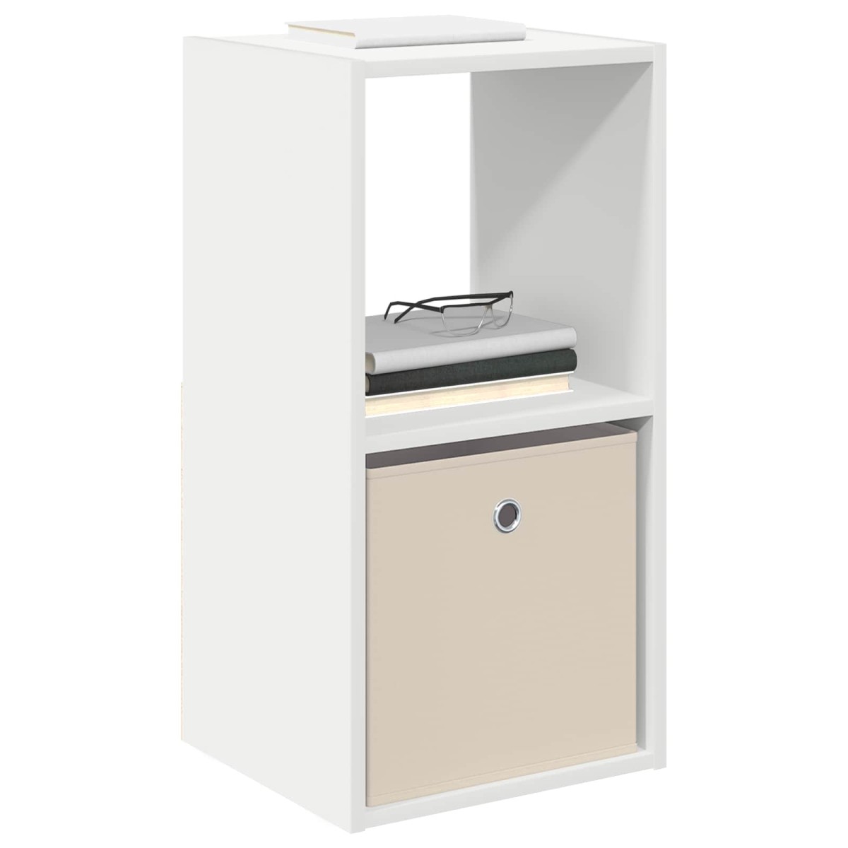 vidaXL Κομοδίνο Λευκό 35 x 32 x 68,5 εκ Επεξεργασμένο Ξύλο