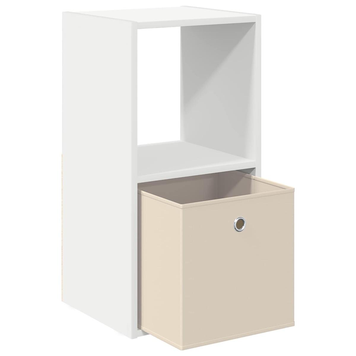 vidaXL Κομοδίνο Λευκό 35 x 32 x 68,5 εκ Επεξεργασμένο Ξύλο