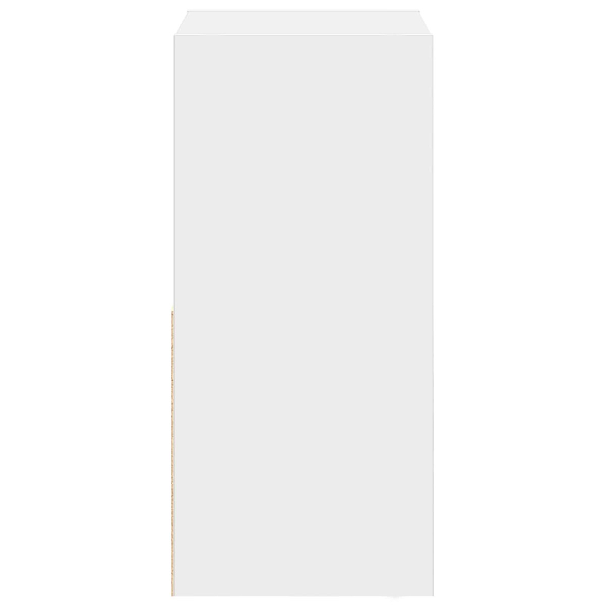 vidaXL Κομοδίνο Λευκό 35 x 32 x 68,5 εκ Επεξεργασμένο Ξύλο