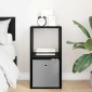 vidaXL Κομοδίνο Μαύρη Οξυά 35 x 32 x 68,5 εκ Επεξεργασμένο Ξύλο