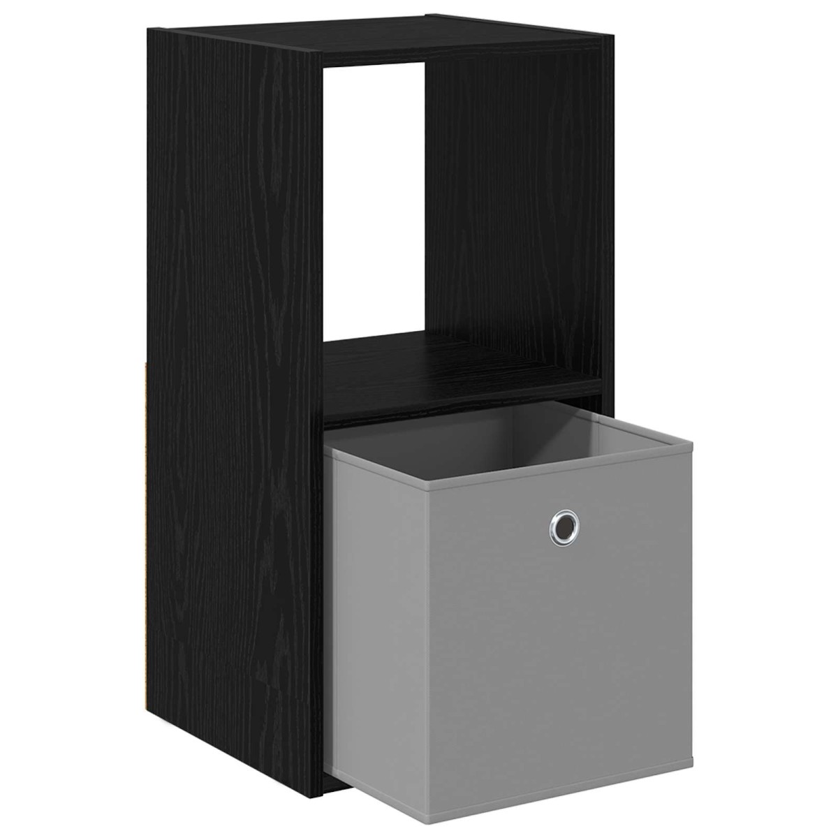 vidaXL Κομοδίνο Μαύρη Οξυά 35 x 32 x 68,5 εκ Επεξεργασμένο Ξύλο