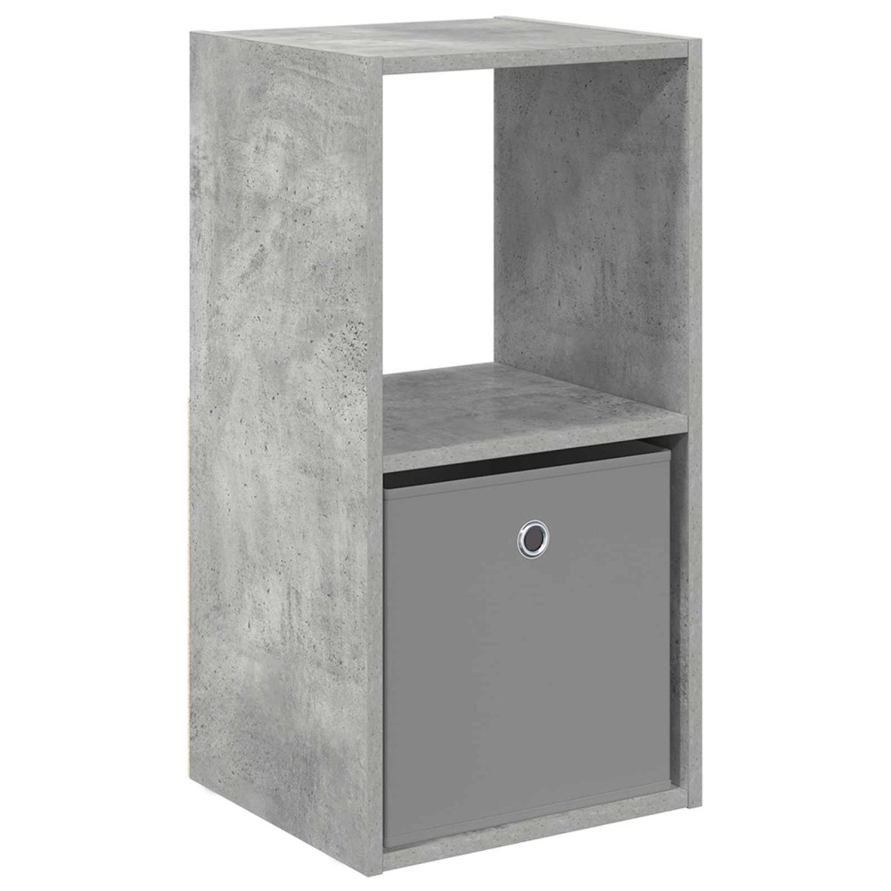 vidaXL Κομοδίνο Σκυρόδεμα Γκρι 35 x 32 x 68,5 εκ Επεξεργασμένο Ξύλο