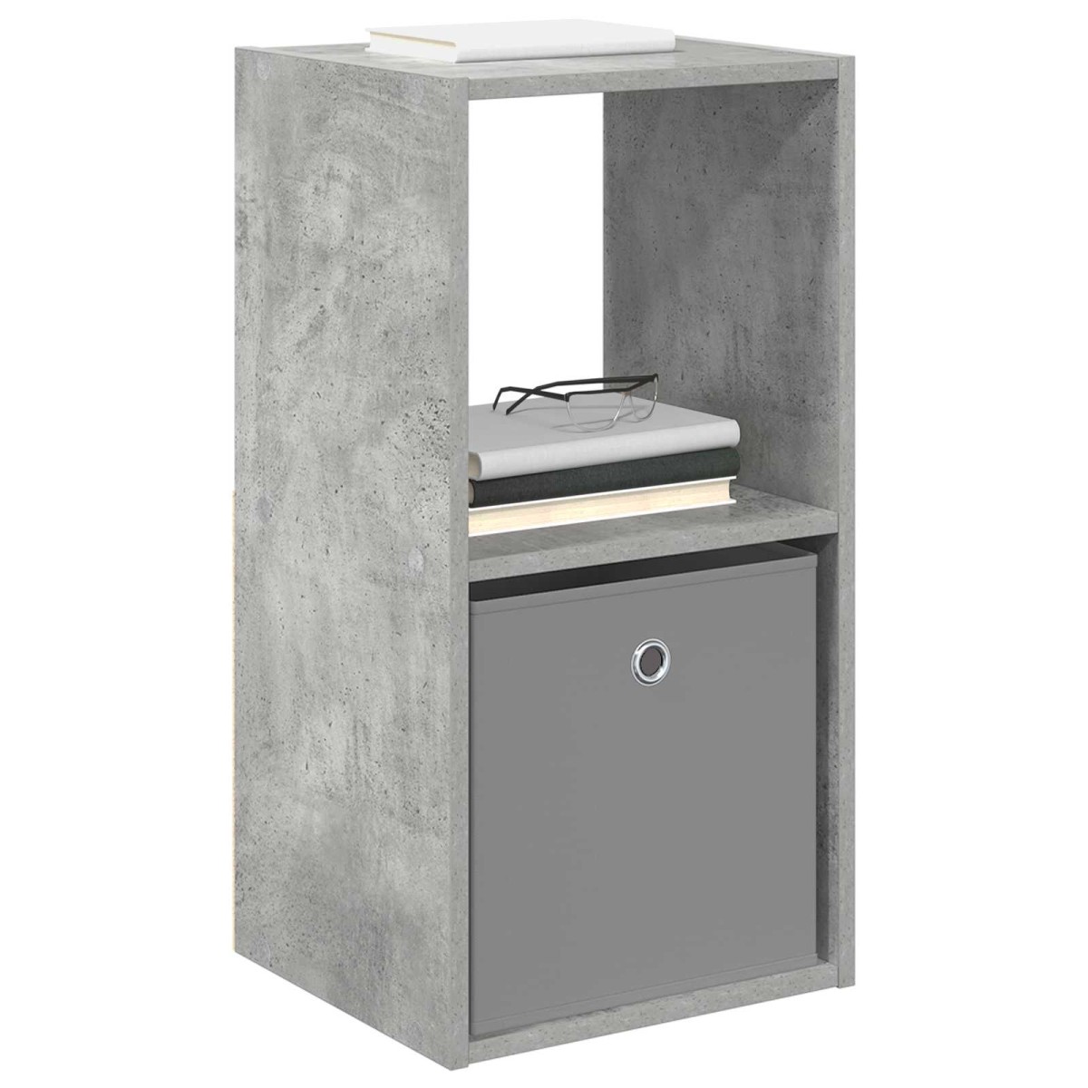 vidaXL Κομοδίνο Σκυρόδεμα Γκρι 35 x 32 x 68,5 εκ Επεξεργασμένο Ξύλο