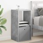 vidaXL Κομοδίνο Σκυρόδεμα Γκρι 35 x 32 x 68,5 εκ Επεξεργασμένο Ξύλο
