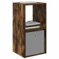 vidaXL Κομοδίνο 2 τμχ. Καπνιστό Δρύς 35 x 32 x 68,5 εκ