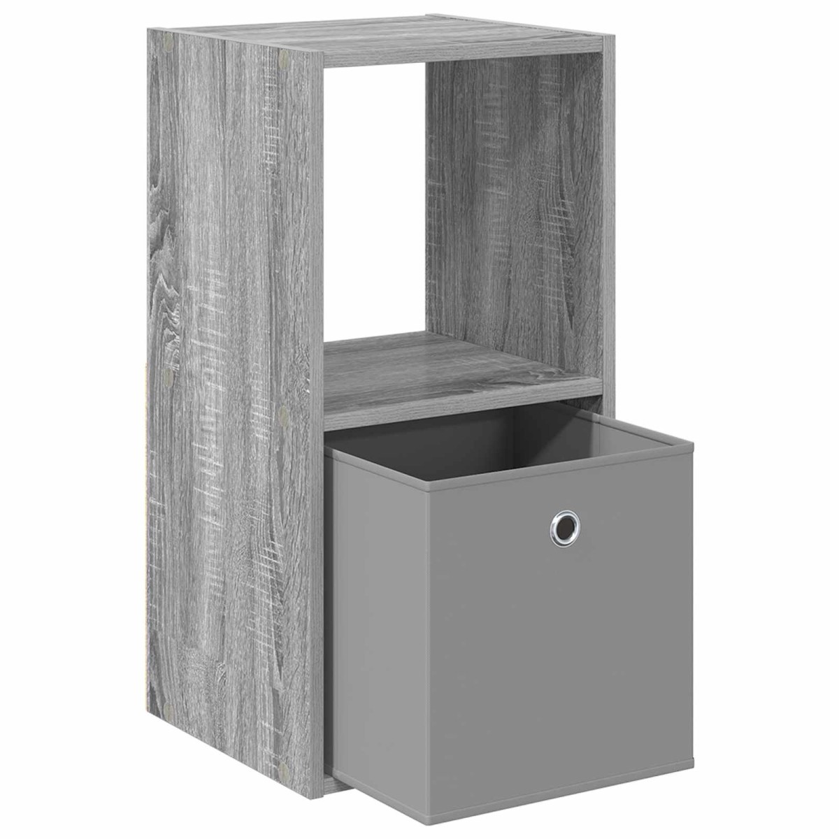 vidaXL Κομοδίνο Γκρίζο Σονομα 35 x 32 x 68,5 εκ Επεξεργασμένο Ξύλο