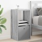 vidaXL Κομοδίνο 2 τμχ. Γκρίζο Σονομα 35 x 32 x 68,5 εκ