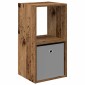vidaXL Κομοδίνο Παλιό ξύλο 35 x 32 x 68,5 εκ Επεξεργασμένο Ξύλο