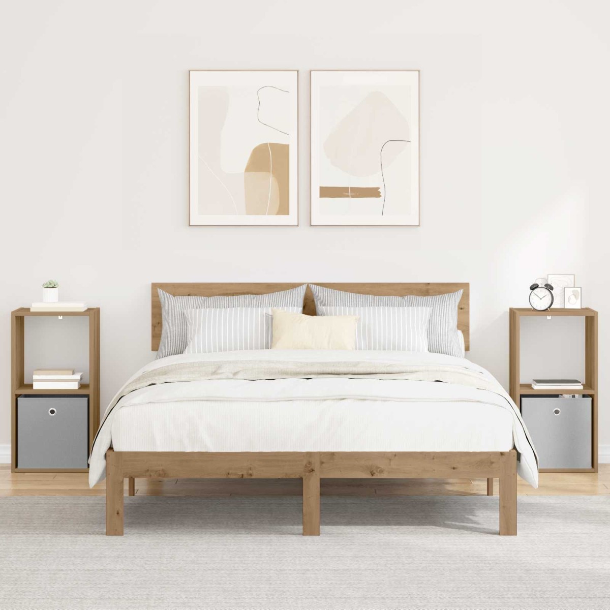 vidaXL Κομοδίνο 2 τμχ. Artisan Oak 35 x 32 x 68,5 εκ