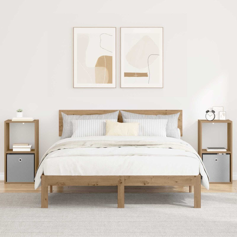 vidaXL Κομοδίνο 2 τμχ. Artisan Oak 35 x 32 x 68,5 εκ