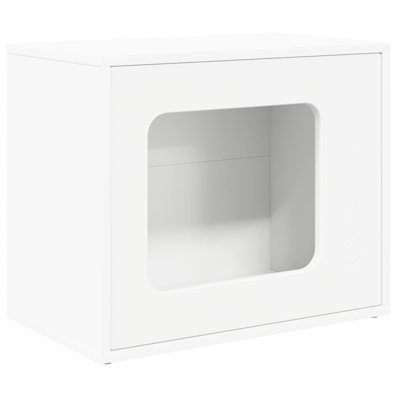 vidaXL Σπίτι Γάτας Λευκό 51 x 30 x 42,5 εκ Επεξεργασμένο Ξύλο