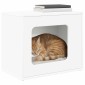 vidaXL Σπίτι Γάτας Λευκό 51 x 30 x 42,5 εκ Επεξεργασμένο Ξύλο