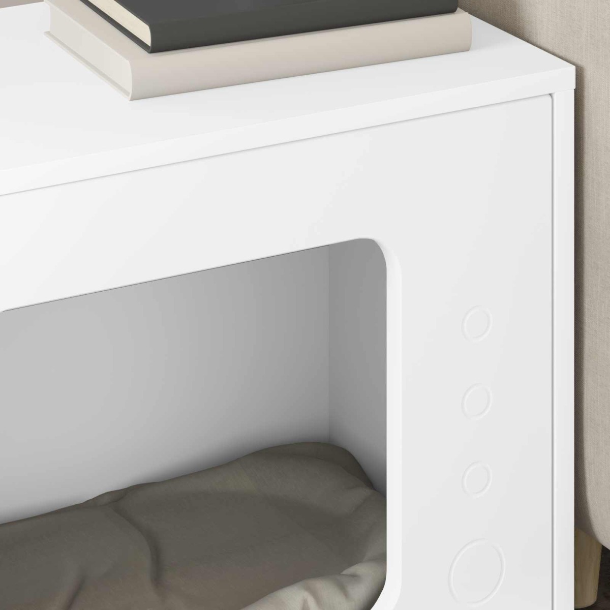vidaXL Σπίτι Γάτας Λευκό 51 x 30 x 42,5 εκ Επεξεργασμένο Ξύλο