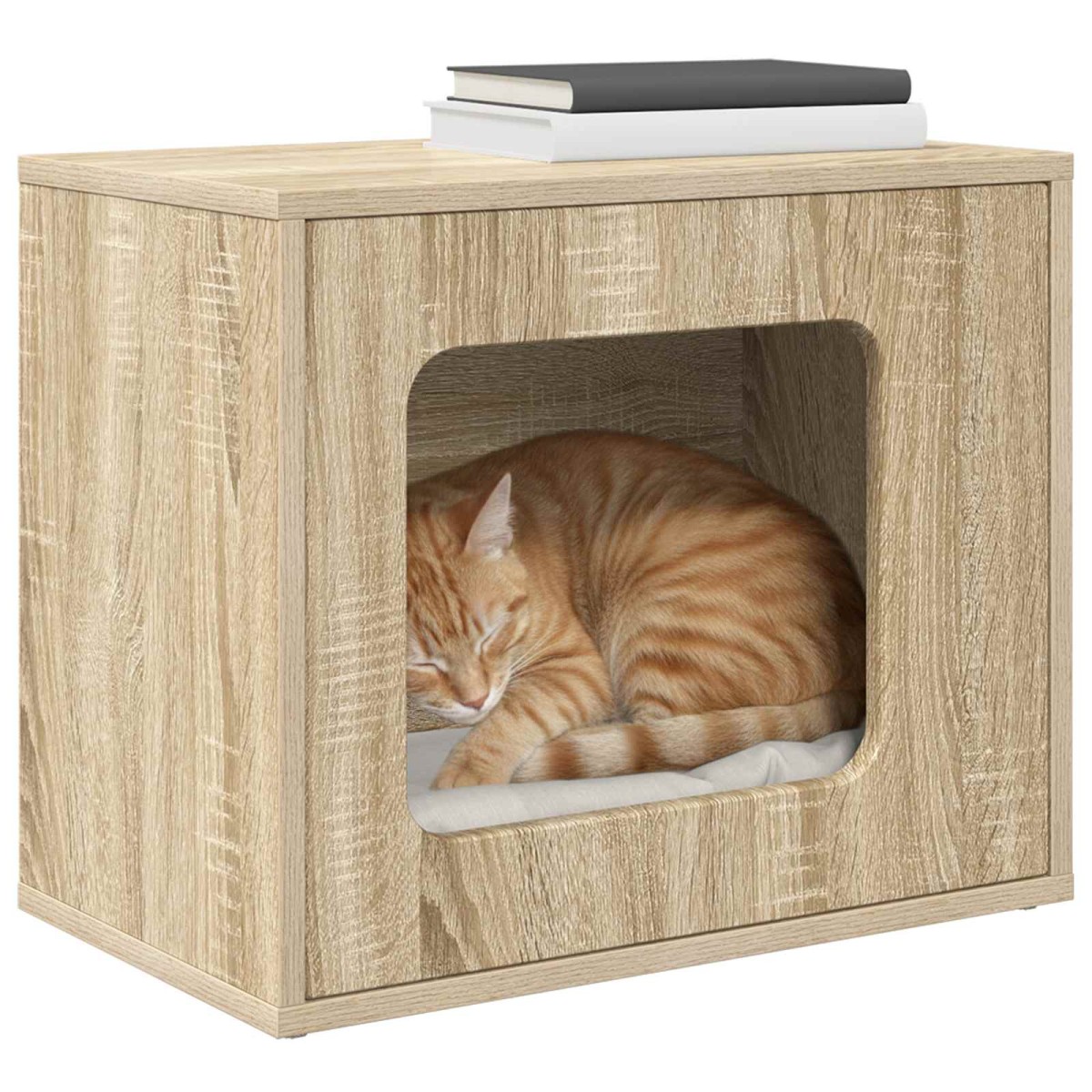 vidaXL Σπίτι Γάτας Σονόμα 51 x 30 x 42,5 εκ Επεξεργασμένο Ξύλο