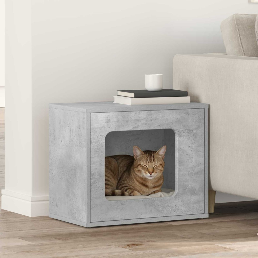 vidaXL Σπίτι Γάτας Σκυρόδεμα 51 x 30 x 42,5 εκ Επεξεργασμένο Ξύλο