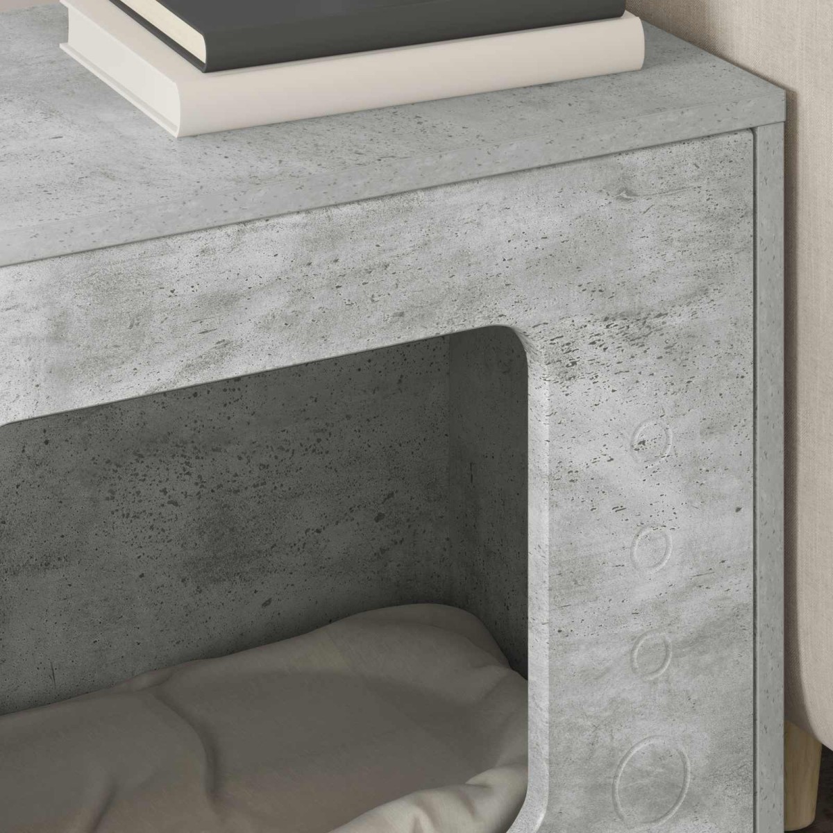 vidaXL Σπίτι Γάτας Σκυρόδεμα 51 x 30 x 42,5 εκ Επεξεργασμένο Ξύλο
