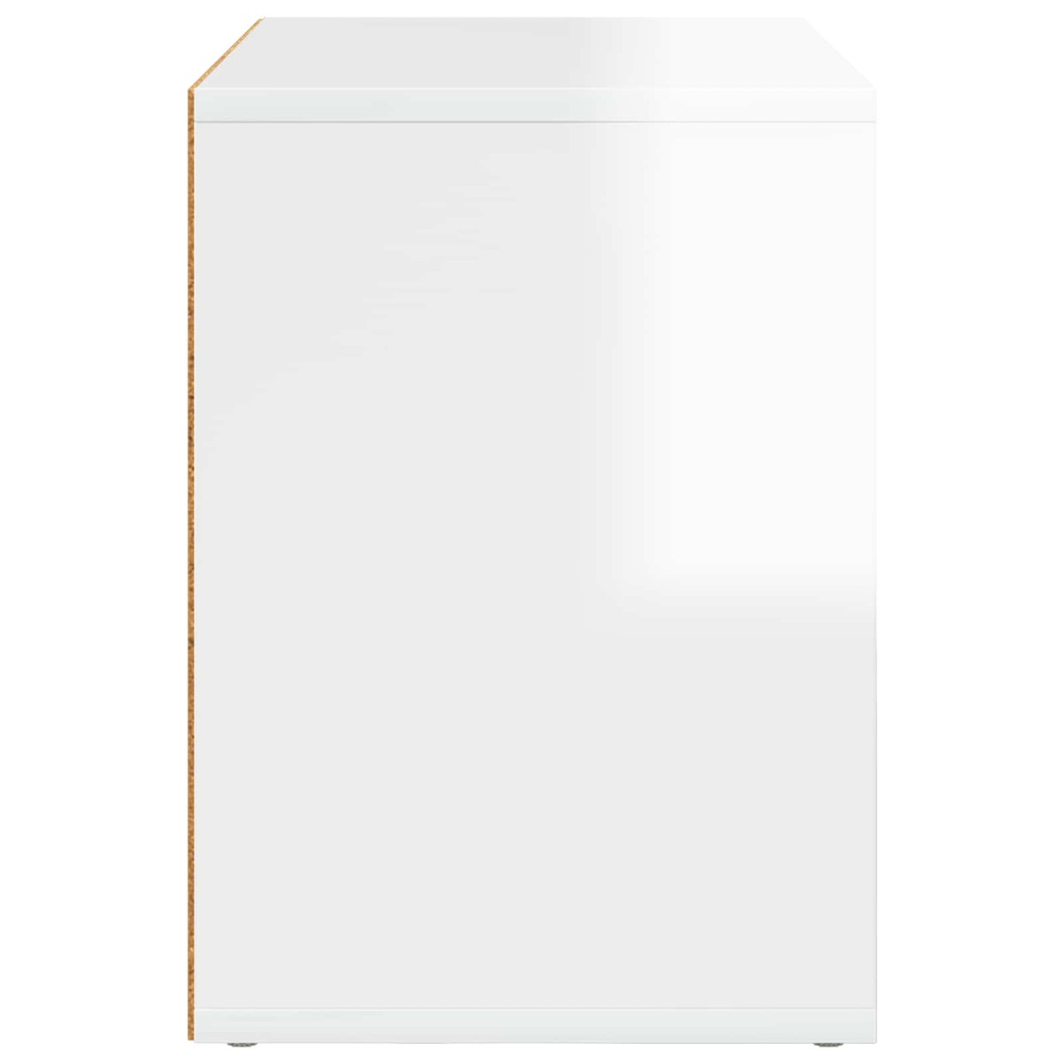 vidaXL Σπίτι Γάτας Λαμπερό Λευκό 51 x 30 x 42,5 εκ Επεξεργασμένο Ξύλο