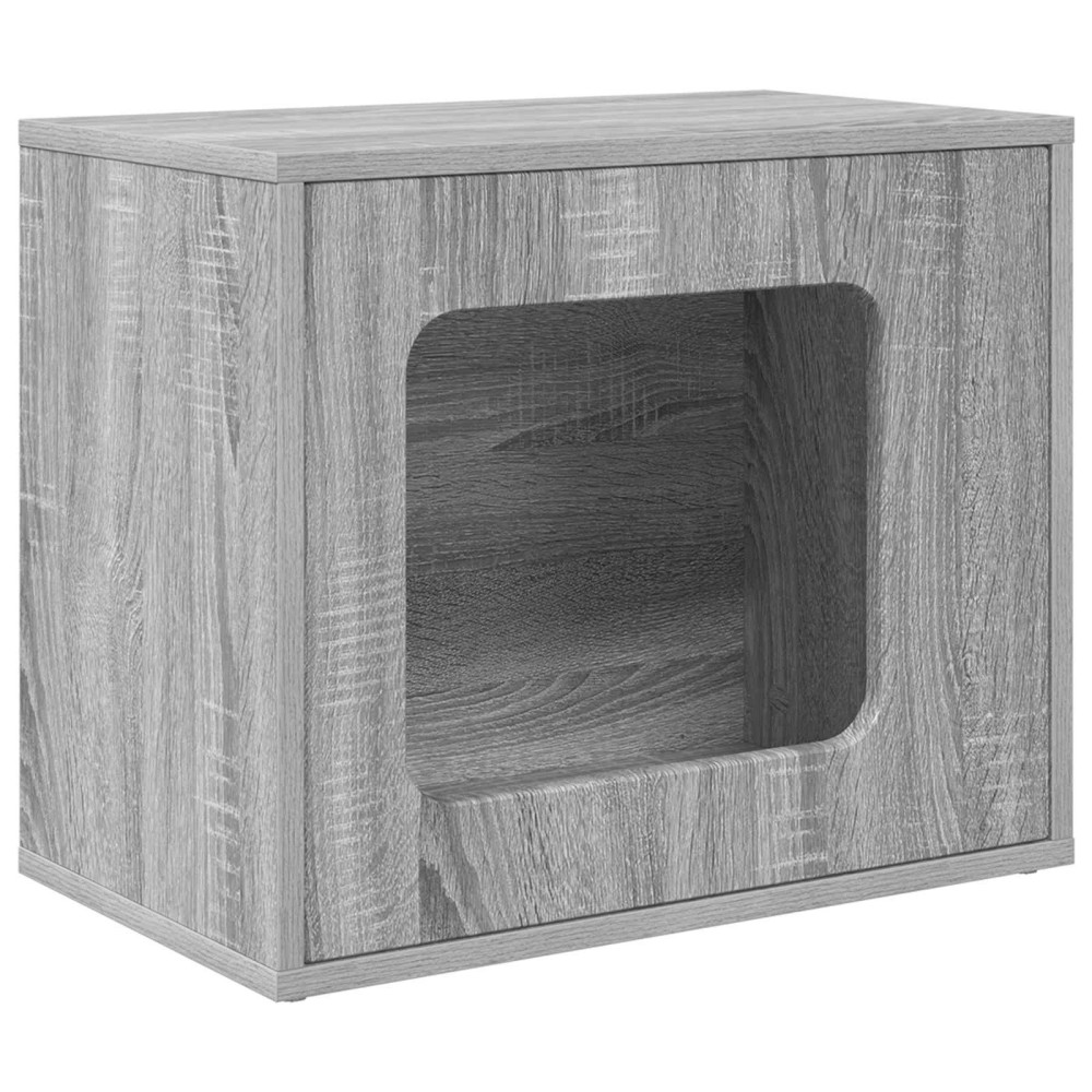 vidaXL Σπίτι Γάτας Γκρίζο Σονομα 51 x 30 x 42,5 εκ Επεξεργασμένο Ξύλο