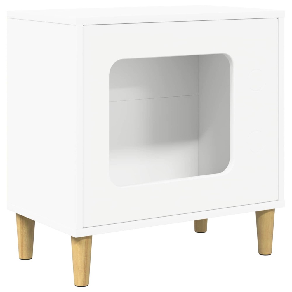 vidaXL Σπίτι Γάτας Λευκό 51 x 30 x 52 εκ. Επεξεργασμένο Ξύλο