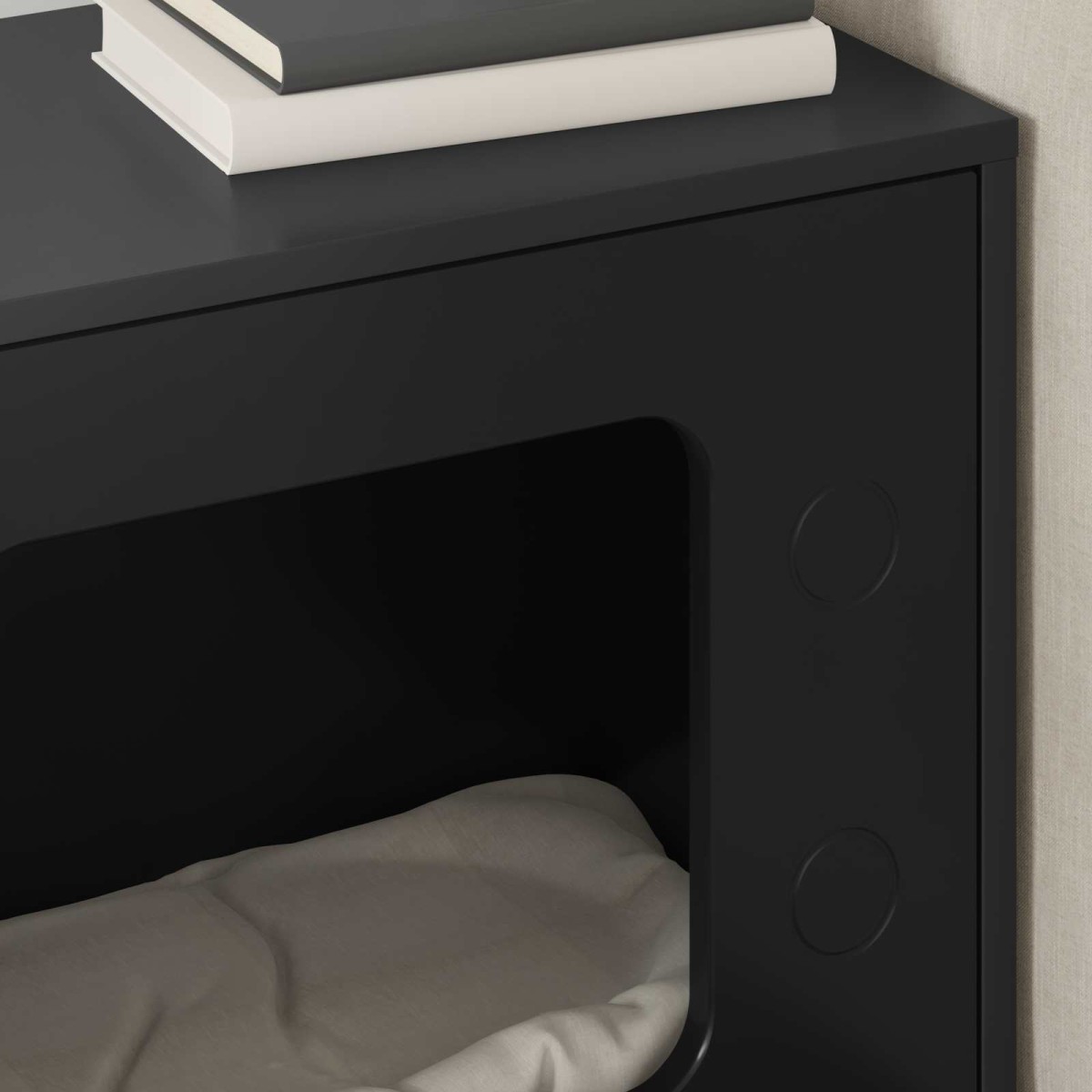 vidaXL Σπίτι Γάτας Μαύρο 51 x 30 x 52 εκ. Επεξεργασμένο Ξύλο